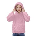 thumbnail image 2 of VKOYWKM Girls Fuzzy Fleece Pullover Warm Winter Hoodies Sweatshirt Casual Long Sleeve Loose Kids Sherpa Hoodie with Pocket, 2 of 7