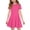 Hot Pink, variant on CCRFTGI Short Sleeve Dresses for Children Girls Size 7 Casual 2026 Summer A Line Skater Dress Funny Solid Dresses Holiday Girls Fashion Purple 9-10 Years