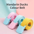 thumbnail image 2 of Children's Macaron Colour Blocking Canvas Belt Unisex Jeans Accessories Simple Versatile Colourful Belt Plastic Buckle, 2 of 6