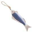 thumbnail image 6 of NICEXMAS Mediterranean Style Hand Carved Blue Wooden Fish Wall Decor for Beach Home Accent, 6 of 8