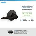 thumbnail image 6 of Schlage F10DEL716 Delfayo Door Lever with Standard Trim Hall & Closet Passage Handle, Aged Bronze, 6 of 9