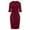 C-Red101, variant on Dresses For Womens Half Sleeve Solid Color Business Casual Wear Lapel Dress Slim Fit Mid Length Work Dressy Bodycon Stylish Dresses