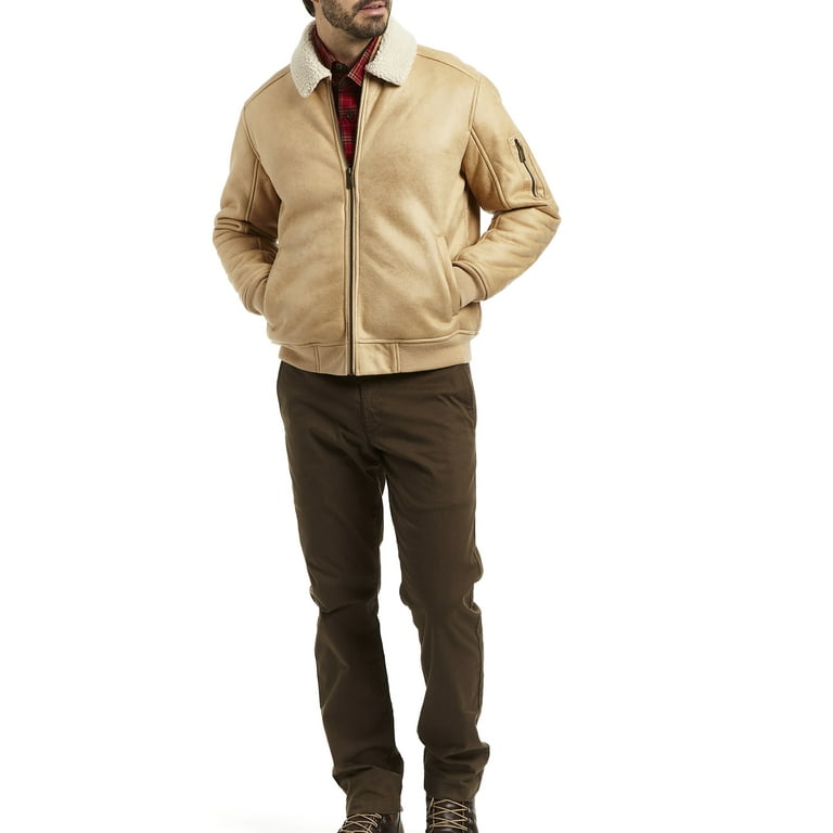 RFT Rainforest Men's Nubuck Faux Shearling Lined Bomber