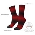thumbnail image 2 of Yiaed Red Geometric Print Great elasticity Crew Socks Sports socks for Men and Women, 2 of 5
