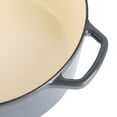 thumbnail image 4 of Spice by Tia Mowry Savory Saffron 6-Quart Cast Iron Dutch Oven - Grey, 4 of 7