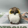 thumbnail image 5 of 3PCS Realistic Plush Owl Figurine - Faux Fur Handcrafted Owl Decor, Soft Cuddly Animal Sculpture for Home Office Desk, Unique Gift for Bird Lovers & Cozy Garden Decorations, 5 of 6