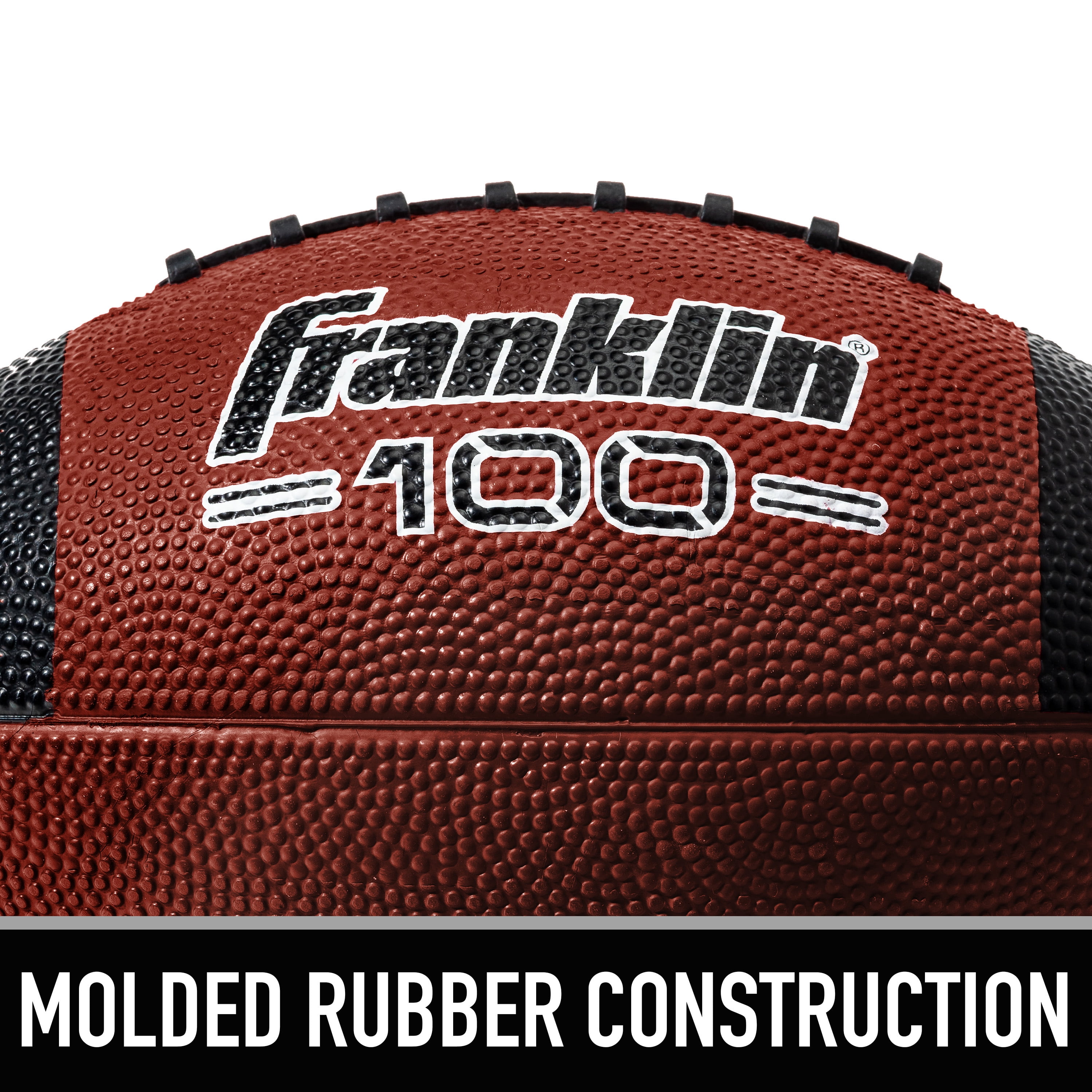 Franklin Sports Junior Footballs - Grip-Rite 100 - Kids Junior Size Rubber Footballs - Youth Footballs - 12 Pack of Footballs with Pump - Brown