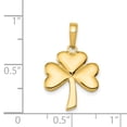 thumbnail image 3 of 14K Yellow Gold Charm Pendant 25 mm 15 Polished Solid Shamrock, 3 of 3