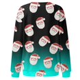 thumbnail image 4 of EHQJNJ Chandails en Molleton Graphiques pour Femmes Chandail en Molleton Tendance pour Femmes Joyeux Noël Imprimé Col Rond Ajusté Pull Tops Manches Longues Chemises d'Entraînement Blouse Ample, 4 of 5