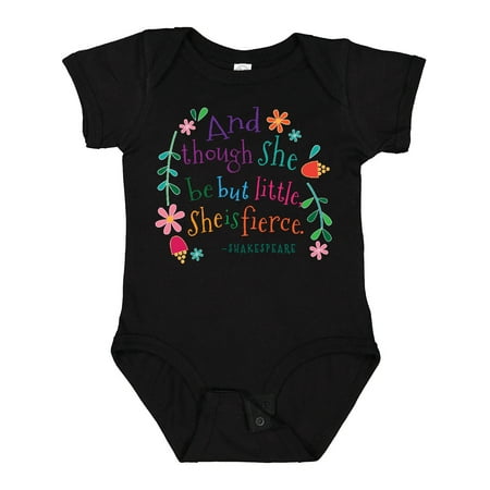 

Inktastic She is Fierce Funny Shakespeare Quote Gift Gift Baby Girl Bodysuit