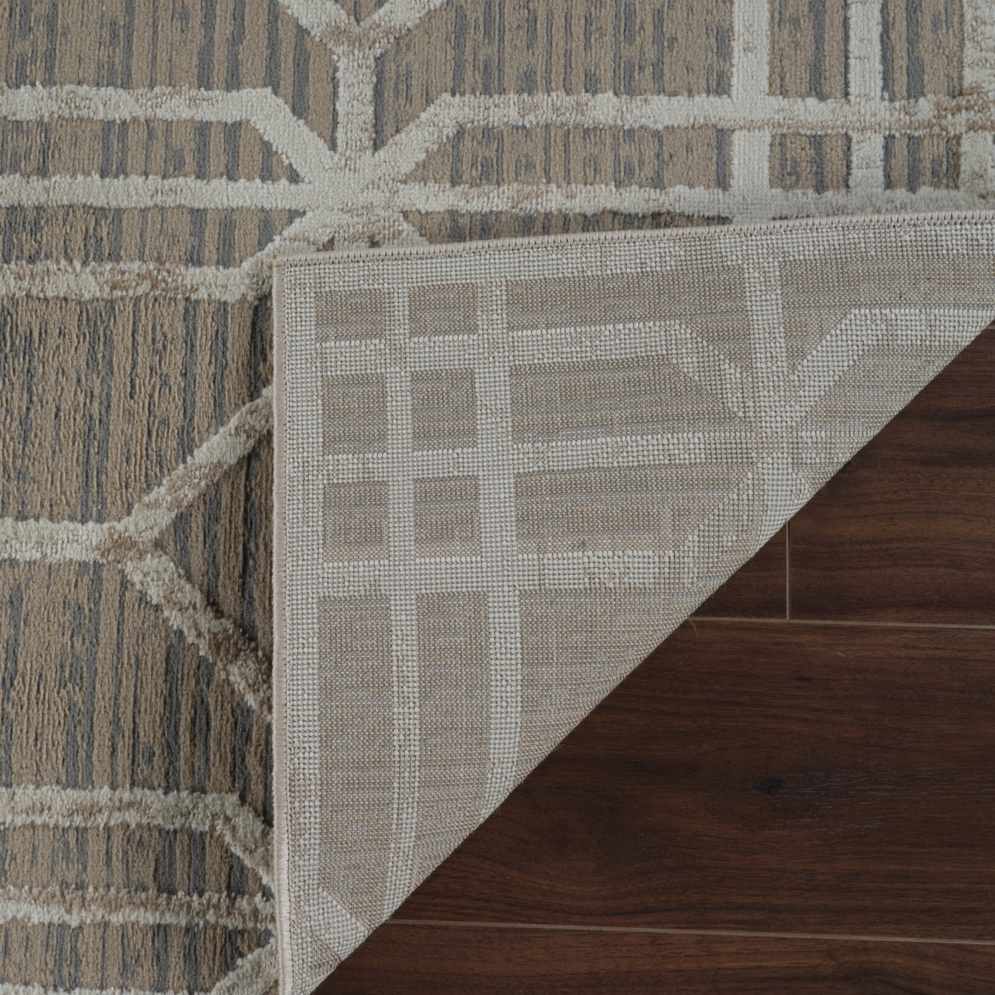 Rug Branch Nomad Abstract Indoor Area Rug, Beige Brown, Modern - Living Room, Bedroom, Dining Room, and Kitchen