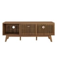 thumbnail image 5 of Media TV Stand Console Table, Walnut, Wood, Mid Century Living Room Lounge Cafe Lobby, Modern Contemporary HB34500, 5 of 11