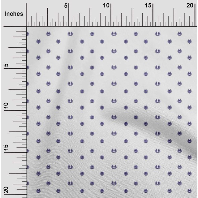 oneOone Cotton Cambric Fabric Small Motif Ikat Decor Fabric Printed BTY 56 Inch Wide