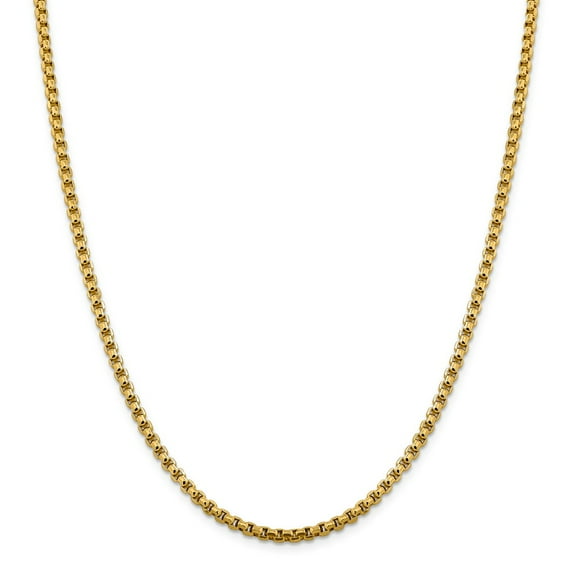 Primal Gold 14 Karat Yellow Gold 3.6mm Hollow Round Box Chain
