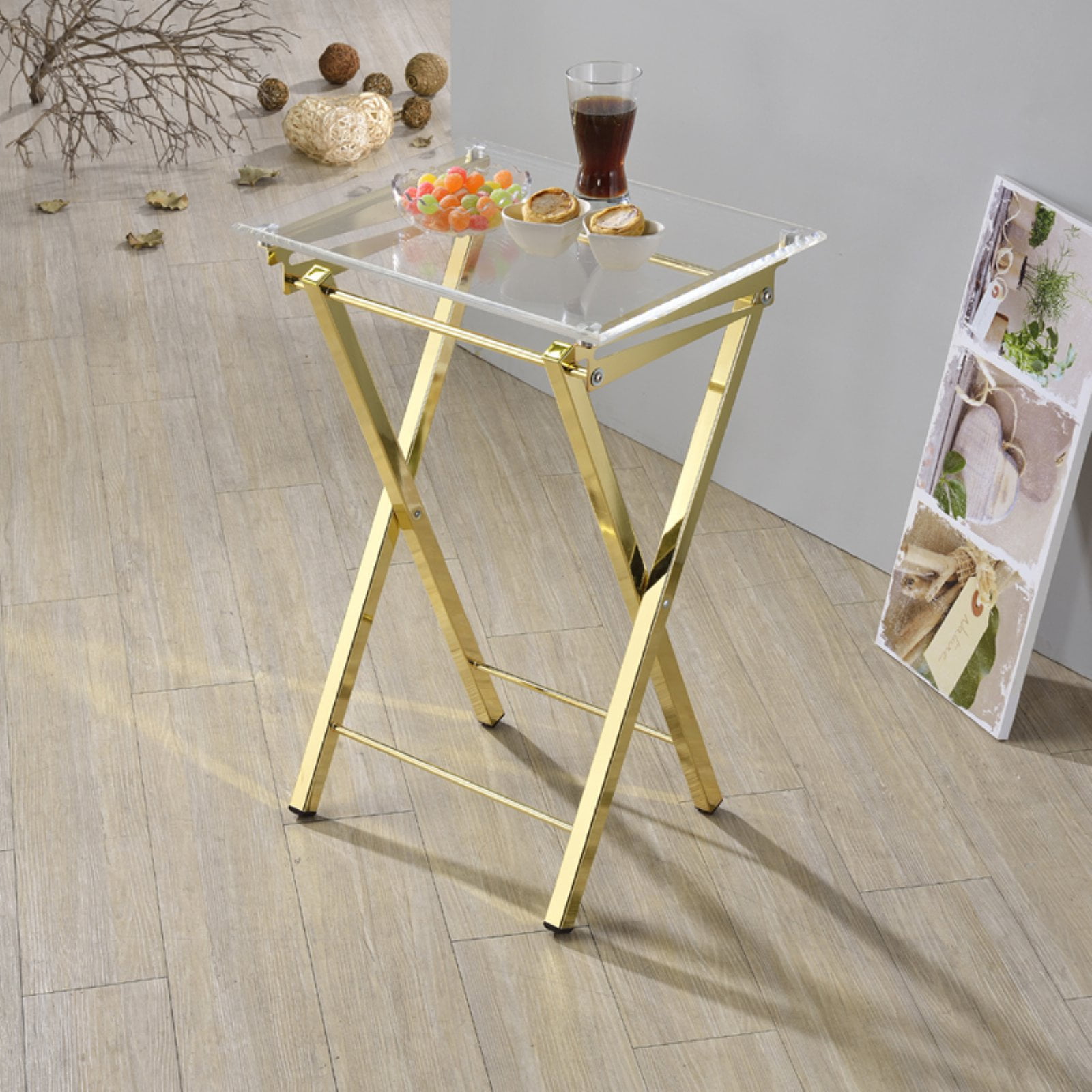 Gold on sale tv tray