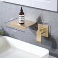 thumbnail image 3 of Cerypsa Single Handle Brushed Gold Waterfall Bathroom Sink Faucet, Bathtub Basin Faucet, 3 of 6