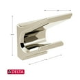 thumbnail image 2 of Delta Pivotal Double Robe Hook, Polished Nickel, 2 of 4