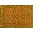 thumbnail image 1 of Ahgly Company Indoor Rectangle Abstract Yellow Contemporary Area Rugs, 2' x 5', 1 of 4