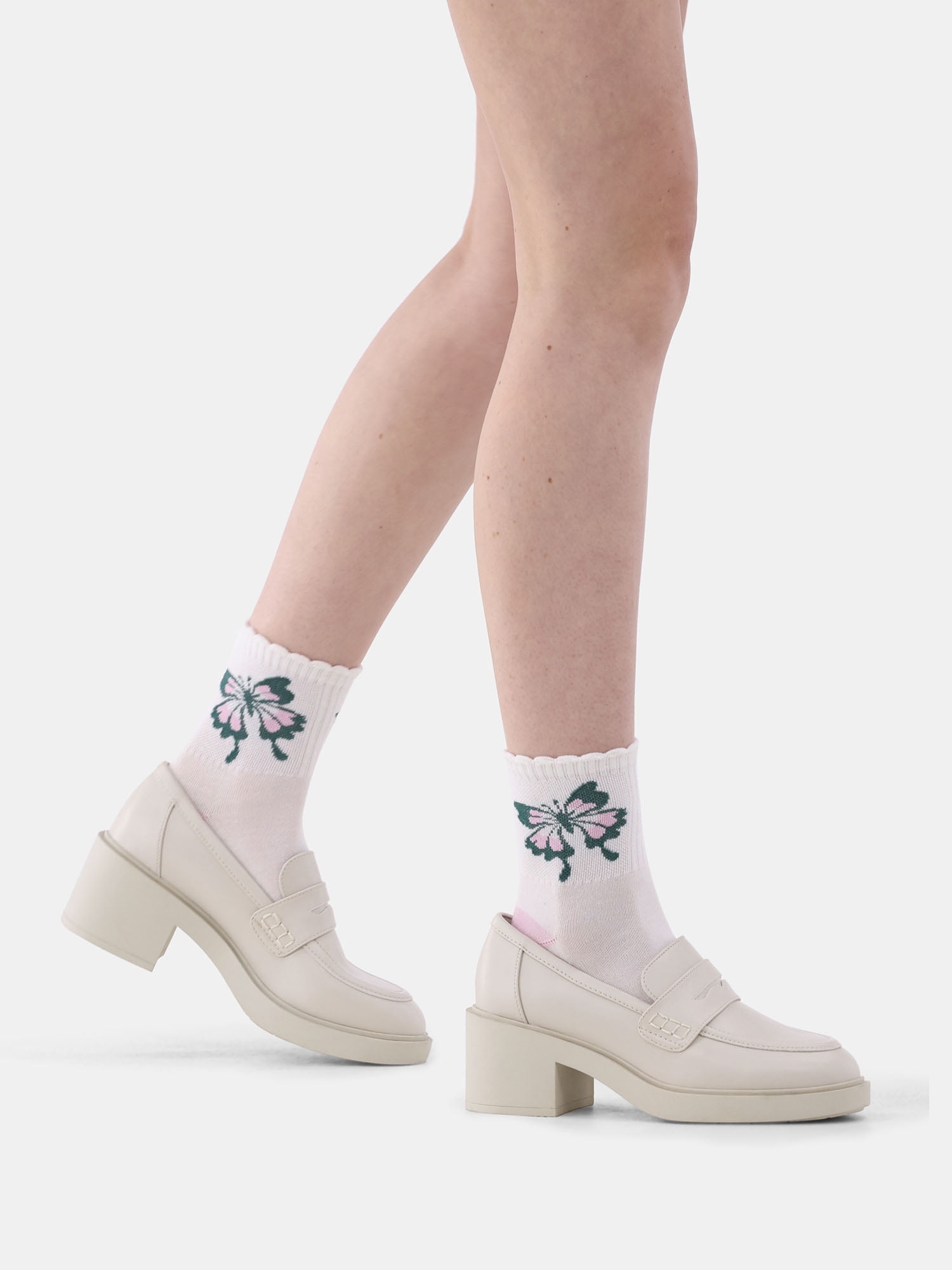 No Boundaries Women's Platform Heeled Penny Loafers