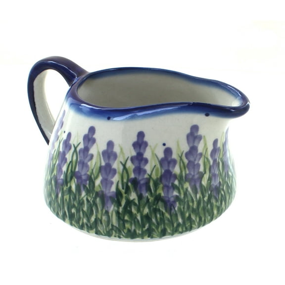 Blue Rose Polish Pottery Lavender Fields Gravy Boat