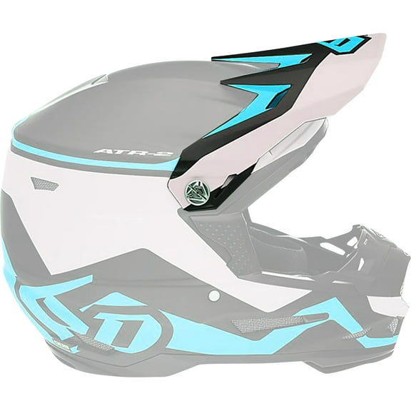 6D ATR-2 Driven Youth Helmet Visor/Peak Cyan
