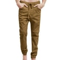 thumbnail image 4 of J. METHOD Men’s Joggers Pants Casual Lightweight Comfy Harem Slim Fit Adjustable Elastic Waist Pockets Sweatpants NEMP08 Dark Wheat 3XL, 4 of 6