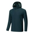 thumbnail image 4 of Men's Cargo Pants Non Stop Jacket Hooded Coats for Men Mens Work Jacket with Hood for Jackets Large Canvas Coat Wild Men Thick Winter Coats Tall Lightweight Pack Able Men's Lightweight Blue XL, 4 of 4