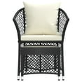 thumbnail image 2 of vidaXL 2 Piece Garden Lounge Set with Cushions Black Poly Rattan, 2 of 5
