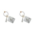 thumbnail image 1 of Seitruly LLavero llaveros cuentas de silicona buena elasticidad con tarjetero lindo portátil llaves anillo llave hebilla niños adultos Type6 NO6 Seitruly CBP584162, 1 of 5