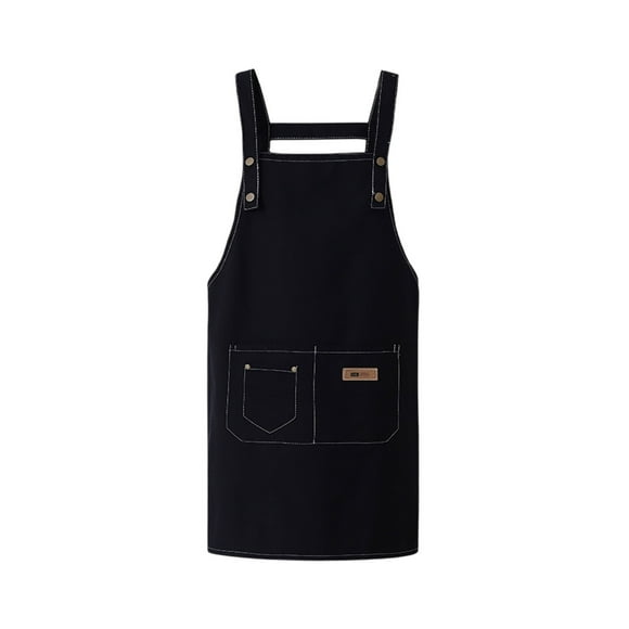 Tablier de Cuisine en Coton Imperméable et Résistant à l'Huile, Tablier de Cuisine en Toile pour Femmes et Hommes, Bavette à Liens Ajustables, Chef, Pâtisserie, Nettoyage
