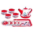 thumbnail image 3 of Tin Teapot Toy Set for Tea Party Children Kitchen Pretend Playset, 3 of 7