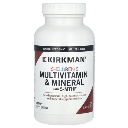 Kirkman Labs Children's Multivitamin & Mineral with 5-MTHF, 120 Capsules