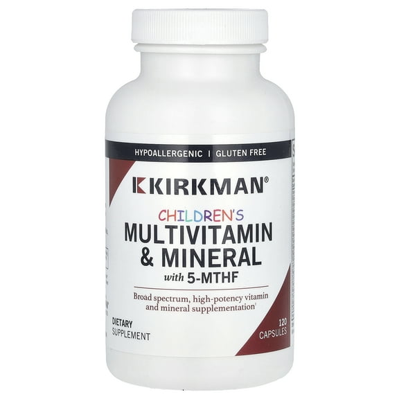Kirkman Labs Children's Multivitamin & Mineral with 5-MTHF, 120 Capsules