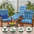 thumbnail image 6 of Greendale Home Fashions Outdoor Tufted 42'' x 21'' Chair Cushion, Sapphire Stripe, 6 of 9