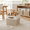 Beige Base / Off-White-(11x11) Leather Handles, variant on 11x11 Cube Storb Set Of 4 - Fabric Cubes