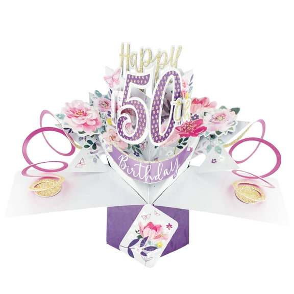 Pop-Up Greeting Card – 50th Birthday (Milestone Birthday)