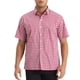 thumbnail image 1 of Camisas de vestir de cuadros INSPIRE CHIC para hombres, de manga corta, en color rojo, 1 of 6