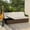 Brown, variant on vidaXL Sunbed Patio Double Chaise Lounge Sun Bed with Cushion Poly Rattan