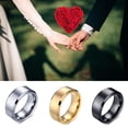 thumbnail image 3 of Cincin Hitam Acier Inoxydable 8mm Titane Mat Noir Prêt Q6S3 Vendeur Simple F7V0 Argent Hommes R7M9, 3 of 6