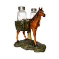 thumbnail image 4 of Brown Cognate Country Farmhouse Horse Carrying Salt & Pepper Shaker Set - Rustic Barnyard Kitchen Table Condiment Dispensers, 4 of 4