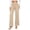 Beige, variant on Tisuna Stylish Trousers For Women Solid Color Zipper Botton Straight Leg Pants Fashion Comfortable Ladies Female All Season Wear Casual Pants Beige Size L