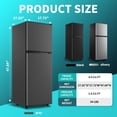 thumbnail image 6 of CALLIEVER Compact Mini Fridge with Freezer,5.0 Cu.Ft 2-Door Refrigerator–Ideal for Dorm,Office,Bedroom–7 Temp Settings,Adjustable Shelves,Dark Grey, 6 of 9