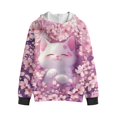 thumbnail image 4 of KUIFORTI Flower Cat Cute Hoodies for Girls 6-7 Polyester Active Performance Zip Up Hoodies for Girls Warm Soft Fall Fashion Outfits Winter Clothes for Outdoor Activities, 4 of 6