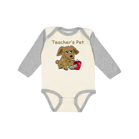 Inktastic Teacher's Pet Boys or Girls Long Sleeve Baby Bodysuit