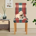 thumbnail image 4 of Yayeee 2 Pack Dining Chair Covers Stretch Parson Chairs Slipcovers Seat Protector, Vibrant Red Tartan Pattern, 4 of 6