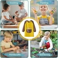 thumbnail image 6 of CAIVO Kids Art Smock With Long Sleeves Painting Apron Children Boys Girls Craft Protective Coverall With Pocket Cozy Toddler Clothing, 6 of 6