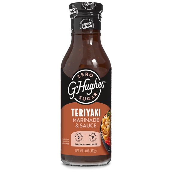 G Hughes Sugar Free Teriyaki Marinade, 13 oz
