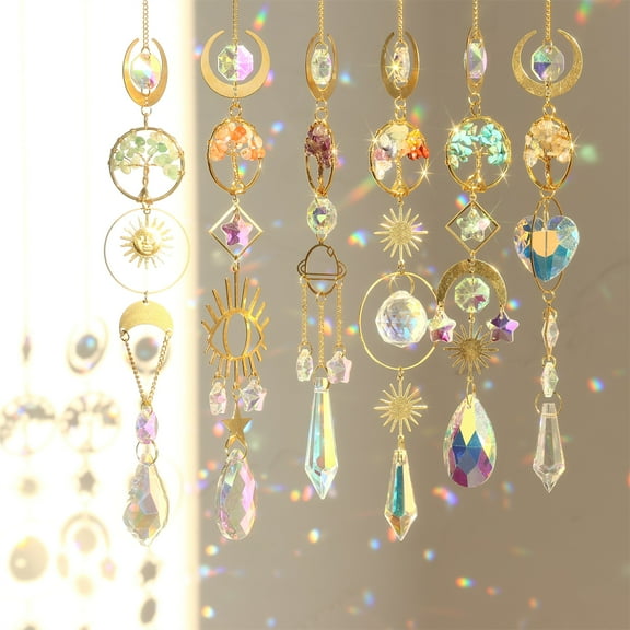 Dalrosia Sun Catcher Crystal Hanging SunCatchers Healing Crystals for Indoor Window, Home Decor, Car Charms