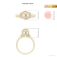 thumbnail image 5 of Angara Golden South Sea Cultured Pearl Collar Ring with Diamonds in 14K Yellow Gold for Women | June Birthstone Jewelry for Her, 5 of 8