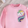 thumbnail image 4 of TOWED22 Infant Baby Girl Fall Clothes Toddler Winter Outfits Ruffle Sleeve Sweatshirts Bell Bottom Pants Headband Set,Pink,6-7 Y, 4 of 5